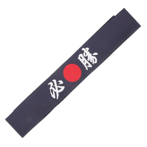 PENIKOKO Japanisches Stirnband für Karate und Sport Wiederverwendbares Breites Dekoratives Kopfband für Damen Hautfreundlich und Schweißabsorbierend Geeignet für Training und Alltag Blau von PENIKOKO
