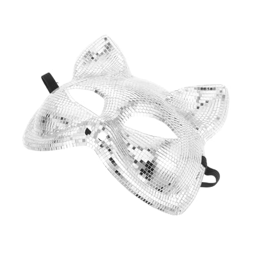 PENIKOKO Katzenmaske für Frauen Silberne Disco Tiermaske Wiederverwendbare Augenmaske für Fasching Karneval Halloween und Kostümpartys Auffälliges Design für Einen Einzigartigen Look PENIKOKO Katzenmaske für Frauen Silberne Disco Tiermaske Wiederverwendbare Augenmaske für Fasching Karneval Halloween und Kostümpartys Auffälliges Design für Einen Einzigartigen Look von PENIKOKO