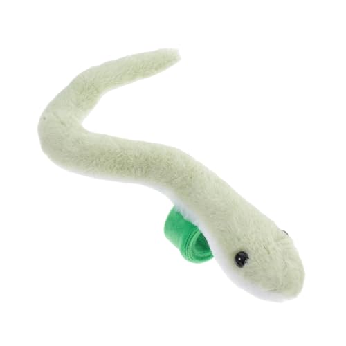 PENIKOKO Kleines Grünes Schlangenarmband Tierarmbänder Plüschtier-schlagarmband Ohrfeigenarmbänder Tiere Animal-slap-armbänder Stofftierarmband Tierpartydekorationen Green Pp Baumwolle von PENIKOKO
