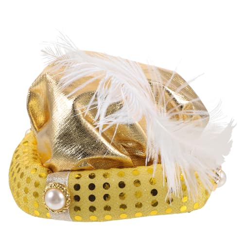 PENIKOKO Kreative Karnevalsmütze für Erwachsene und Verstellbar Goldene Hut für Halloween Cosplay Mottoparty Leichte und Praktische Kopfbedeckung Kostümzubehör PENIKOKO Kreative Karnevalsmütze für Erwachsene und Verstellbar Goldene Hut für Halloween Cosplay Mottoparty Leichte und Praktische Kopfbedeckung Kostümzubehör von PENIKOKO