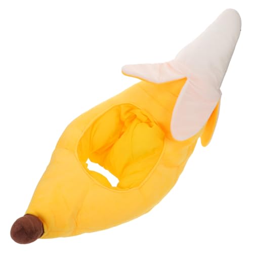 PENIKOKO Lustiger Plüsch Bananenhut Weiche Frucht-kopfbedeckung für Halloween Party Vielseitiger Cosplay Hut für Erwachsene Auffälliges Kostüm-accessoire Witziger Verkleidungsspaß von PENIKOKO