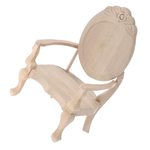 PENIKOKO Maßstab Holzstuhl für Puppenhaus Möbel Detailreiches Design für Miniaturlandschaften und Puppenhaus Dekoration Accessoire für Sammlungen PENIKOKO Maßstab Holzstuhl für Puppenhaus Möbel Detailreiches Design für Miniaturlandschaften und Puppenhaus Dekoration Accessoire für Sammlungen von PENIKOKO