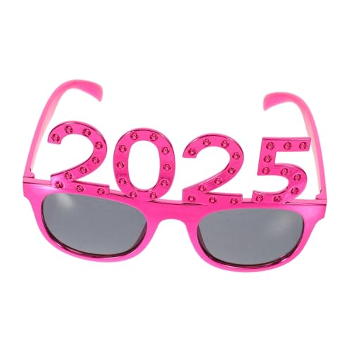 PENIKOKO Neujahrsbrille mit Strasssteinen Partybrille für Erwachsene Dekorative Brille für Silvester Festival Fotorequisiten Auffällige Zahlen Sonnenbrille PENIKOKO Neujahrsbrille mit Strasssteinen Partybrille für Erwachsene Dekorative Brille für Silvester Festival Fotorequisiten Auffällige Zahlen Sonnenbrille von PENIKOKO