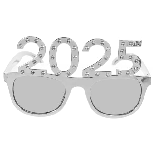 PENIKOKO Partybrille Silber Brille Fotorequisite für Neujahrsparty Leicht und Robust mit Funkelnden Strasssteinen für Festliche Feiern und Silvesterveranstaltungen PENIKOKO Partybrille Silber Brille Fotorequisite für Neujahrsparty Leicht und Robust mit Funkelnden Strasssteinen für Festliche Feiern und Silvesterveranstaltungen von PENIKOKO