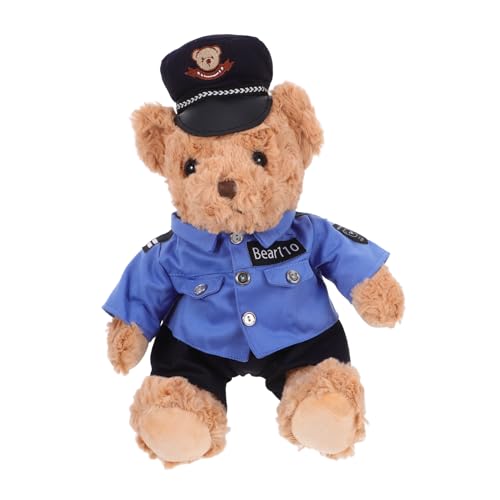 PENIKOKO Polizeibärenpuppe Realistisch Tragen Bär Gefüllt Kuscheltiere Bär Personal Sachen Klein Kuscheltiere Für Freundin Neugeborenes Stofftier Bär Für Plüsch von PENIKOKO