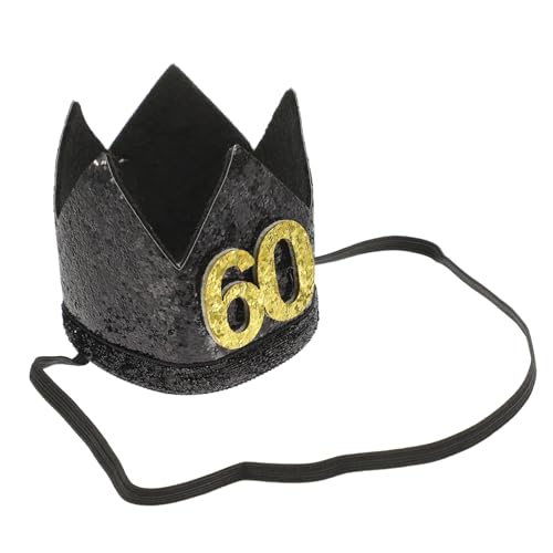 PENIKOKO Schwarze und Goldene Geburtstagskrone Jahre Komfortabler Partyhut mit Glänzendem Design Handgefertigt Stabile Verarbeitung für Geburtstagsfeiern und Foto Requisiten PENIKOKO Schwarze und Goldene Geburtstagskrone Jahre Komfortabler Partyhut mit Glänzendem Design Handgefertigt Stabile Verarbeitung für Geburtstagsfeiern und Foto Requisiten von PENIKOKO