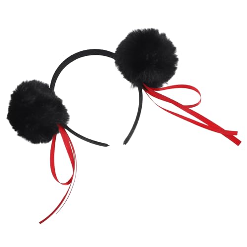 PENIKOKO Stirnband Kostüm Party-kopfbedeckung Halloween -kopfbedeckung Karnevalszubehör Nezha Cosplay Hair Accessoire Nezha -kopfbedeckung Halloween-haarreifen Schwarz Stoff von PENIKOKO