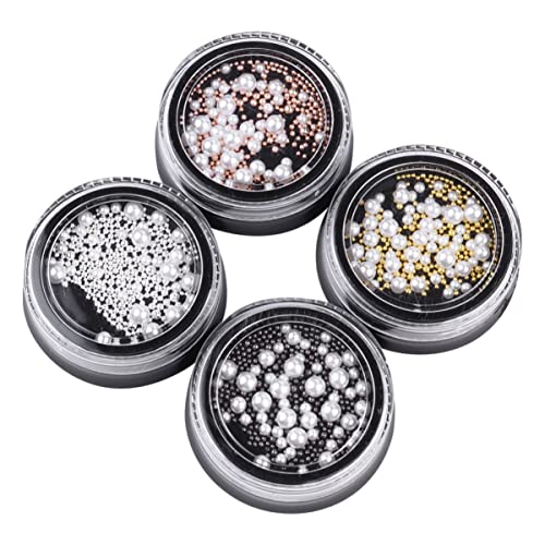 PENIKOKO Teiliges Nageldesign Weißen Imitationsperlen und Gold silbernen Stahlperlen DIY Manicure Zubehör für Kreative Fingernagel dekorationen Geeignet für Frauen und Mädchen PENIKOKO Teiliges Nageldesign Weißen Imitationsperlen und Gold silbernen Stahlperlen DIY Manicure Zubehör für Kreative Fingernagel dekorationen Geeignet für Frauen und Mädchen von PENIKOKO