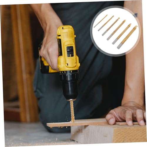 PENIKOKO Teiliges Spiralbohrer mit Wellenschliff Bohrersatz für Holz und Titanbeschichtet Schräge Klingen Hochverschleißfest für Heimwerker und Bauarbeiten PENIKOKO Teiliges Spiralbohrer mit Wellenschliff Bohrersatz für Holz und Titanbeschichtet Schräge Klingen Hochverschleißfest für Heimwerker und Bauarbeiten von PENIKOKO