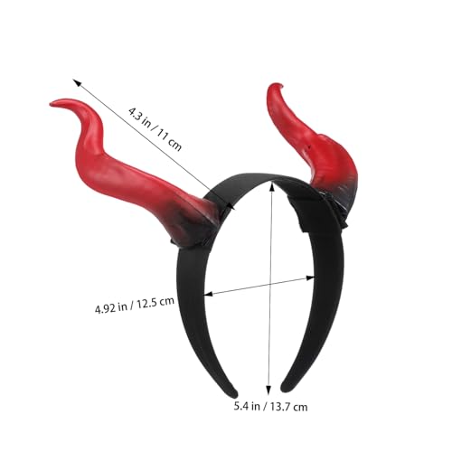 PENIKOKO Teufelshörner Haarreif aus PP Leichtes Halloween Haarband Rotes Schwarzes Dämonisches Kostüm Zubehör für Damen Fasching Karneval Party PENIKOKO Teufelshörner Haarreif aus PP Leichtes Halloween Haarband Rotes Schwarzes Dämonisches Kostüm Zubehör für Damen Fasching Karneval Party von PENIKOKO
