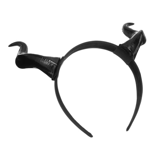 PENIKOKO Teufelshörner Stirnband Kleines Hörner Haarreif aus PP für Halloween Party Bühne Karneval Damen Herren Teenager Cosplay Zubehör Schwarz Langlebig Detailliert von PENIKOKO