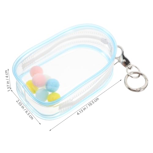 PENIKOKO Transparente Sammeltasche mit Reißverschluss Staubschutz Tragbare Aufbewahrungstasche für Figuren Mini sammelobjekte Organizer mit Schlüsselanhänger für Unterwegs von PENIKOKO