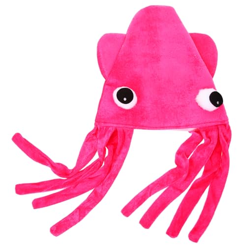 PENIKOKO Velours Squid Hut Lustiger Partyhut Festliches Kopfschmuck Damen Faschingskostüm Accessoire Weicher für Tanz und Aufführung von PENIKOKO