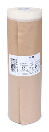 PENNELLIFICIO 2000 | Papierrolle mit Klebeband, Abdeck-Set, Schutz von Wänden, Sockelleisten, Möbeln, Größe 30 cm x 20 m – Made in Italy PENNELLIFICIO 2000 | Papierrolle mit Klebeband, Abdeck-Set, Schutz von Wänden, Sockelleisten, Möbeln, Größe 30 cm x 20 m – Made in Italy von PENNELLIFICIO