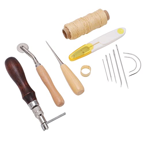 PENO Leder-Werkzeug-Set, Leder-Werkzeug, Stahl, Holz, praktisches DIY-Set, Leder-Geschenke, Handnäh-Set für erfahrene Anfänger von PENO