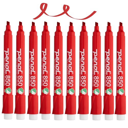 PENOL of Scandinavia - Whiteboard Marker (Rot, 10 pieces (Pack of 1) - 2-5 mm) von PENOL