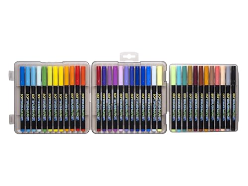 PENOL Soft Brush Stifte Set –36 Farben – wasserbasierte Pinselmarker fur Kunstler, Kalligrafie, Handlettering, Ausmalen & Skizzieren –Lebendige, auswaschbare, mischbare Farbmarker PENOL Soft Brush Stifte Set –36 Farben – wasserbasierte Pinselmarker fur Kunstler, Kalligrafie, Handlettering, Ausmalen & Skizzieren –Lebendige, auswaschbare, mischbare Farbmarker von PENOL
