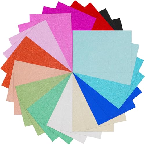 PAC02MX1 Glitzer-Kartonpapier, 21 x 29,7 cm, A4-Größe, fusselfrei, 250 g/m², schweres, dickes Papier für DIY-Dekorationen, Kartenherstellung, Einladungen, Postkarten, 28 Blatt von PENPRIS