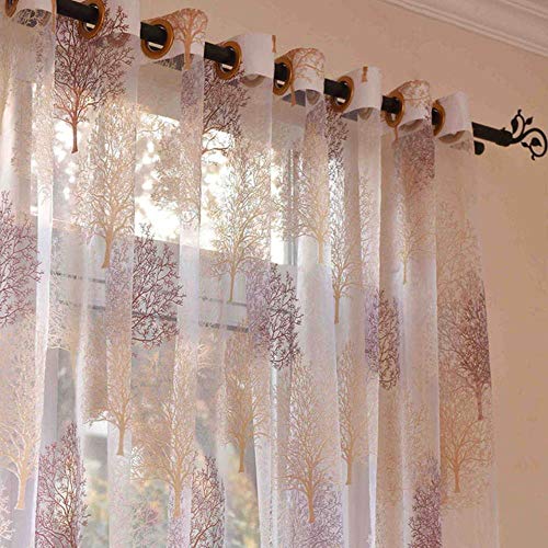 PENVEAT Japanischen Stil Sheer Tüll Vorhänge Für Wohnzimmer Burnout Vorhänge Für Kinder Schlafzimmer Fenster Küche Vorhänge Jalousien Vorhänge, mischfarbe, B200cm x H250cm, Ringe PENVEAT Japanischen Stil Sheer Tüll Vorhänge Für Wohnzimmer Burnout Vorhänge Für Kinder Schlafzimmer Fenster Küche Vorhänge Jalousien Vorhänge, mischfarbe, B200cm x H250cm, Ringe von PENVEAT