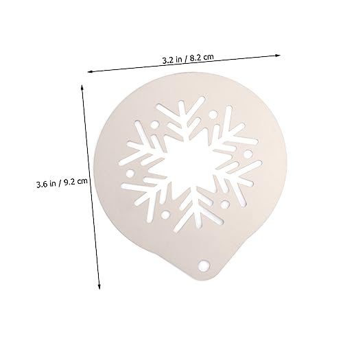 PEPLAYTAL 1 Satz 6 Stück Milchspray-Vorlage kaffeeschablone coffee art Cappuccino Dekoration milchschaum schablonen kaffeezubehör coffee accessories Cappuccino-Kunstvorlagen Silver von PEPLAYTAL