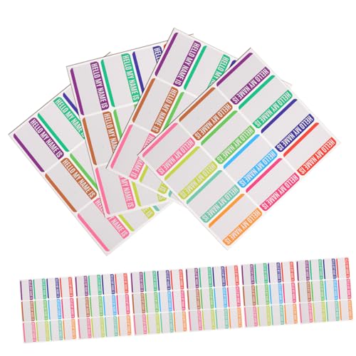 PEPLAYTAL 10 Blatt Wasserdichte Namensaufkleber für Selbstklebende Etiketten für Kindergarten Schule und Tagesbetreuung Praktische Beschriftungssticker für Kleidung und Gegenstände von PEPLAYTAL