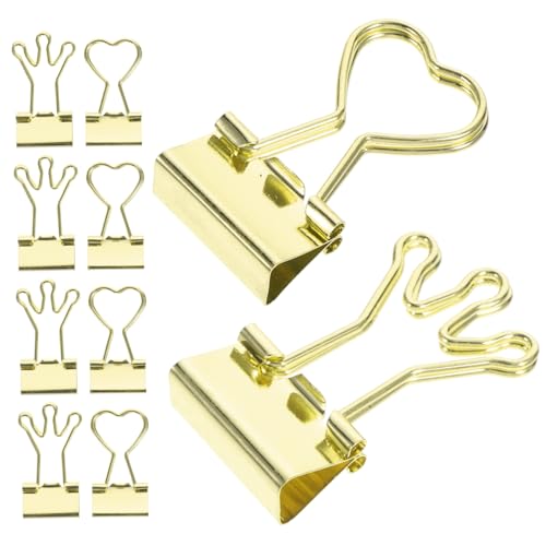 PEPLAYTAL 10 Stück Bunte Herz binder Clips Kleine Metallklammern Starke Büroklammern für Dokumente und Schreibwaren Vielseitig für Bürobedarf und Papierorganisation PEPLAYTAL 10 Stück Bunte Herz binder Clips Kleine Metallklammern Starke Büroklammern für Dokumente und Schreibwaren Vielseitig für Bürobedarf und Papierorganisation von PEPLAYTAL