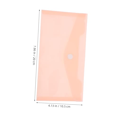 PEPLAYTAL 10 Stück Dokumententasche mit Schnappverschluss Plastikumschlagmappe Office -Dokumenttasche Office Ordner Dateibeutel Dokumententaschen durchsichtiger Dokumentenumschlag Rosa von PEPLAYTAL