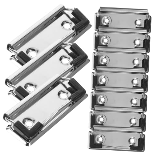 PEPLAYTAL 10 Stück Metall Klemmbrett Clips Stark Haltbare Dokumentenhalter für Büro Schule Studium Montierbare Schreibbrett Klemmen Vielseitig Einsetzbare Metall Schreibtafel Klammern von PEPLAYTAL