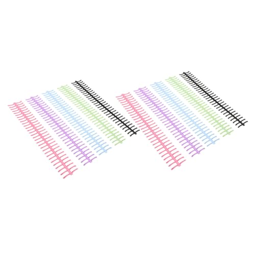 PEPLAYTAL 10 Stück Teiliges Bunte Kunststoff Buchbinderinge Abnehmbare Notizbuchringe Vielseitige Scrapbook und DIY Loose Leaf Binder Ringe Langlebig für Schule Büro und Zuhause von PEPLAYTAL