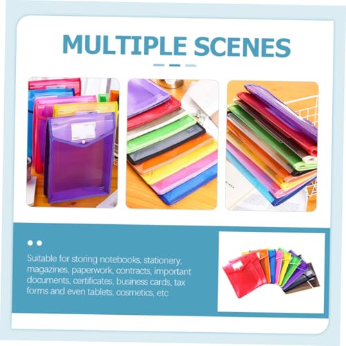 PEPLAYTAL 10 Stück Teiliges Dokumentenmappe mit Druckknopf Tragbarer Ordner für Schule und Büro Leichte Fächermappe zur Sicheren Aufbewahrung von Unterlagen und Quittungen Praktische von PEPLAYTAL