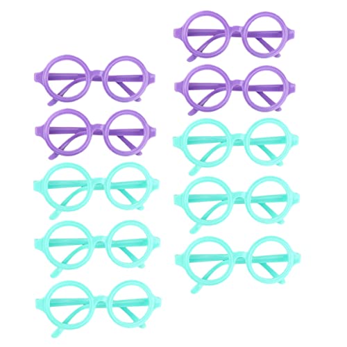 PEPLAYTAL 10 Stück Teiliges Kinderbrillen aus Leichtem Brillenrahmen als Party Deko und Foto Requisiten Robustes Kompaktes Design für Bequemen Sitz bei Kindergeburtstag von PEPLAYTAL