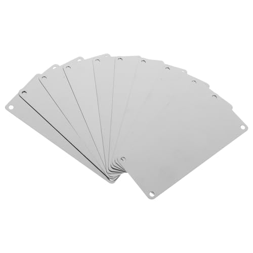 PEPLAYTAL 10 Stück Teiliges Kleine Edelstahl schilder mit Löchern Blanko Wandtafeln zum DIY beschriften Multifunktionale Namensschilder für Büro Hotelzimmertüren Innen Außenbereich PEPLAYTAL 10 Stück Teiliges Kleine Edelstahl schilder mit Löchern Blanko Wandtafeln zum DIY beschriften Multifunktionale Namensschilder für Büro Hotelzimmertüren Innen Außenbereich von PEPLAYTAL
