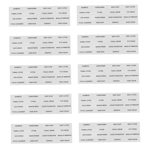 PEPLAYTAL 10 Stück Teiliges Selbstklebende Wasserfeste Kosmetikaufkleber für Flaschen Transparente Pflegeprodukte Etiketten zur Einfachen Klassifizierung und Organisation von Reisebehältern von PEPLAYTAL