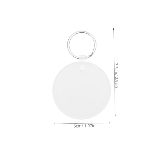 PEPLAYTAL 10 Stück Teiliges Sublimation Keychain Doppelseitige Runde Blank Schlüsselanhänger für DIY Heat Transfer Sublimationsfähige Keychain Zubehör für Bastelprojekte und Bildübertragung von PEPLAYTAL