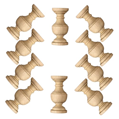 PEPLAYTAL 10 Stück Unvollendete Holzspindeln für Diy Möbel Dekorative Spindeln aus Massivem Holz für Weinregale und Bettgestelle Vielseitige Anwendungsmöglichkeiten PEPLAYTAL 10 Stück Unvollendete Holzspindeln für Diy Möbel Dekorative Spindeln aus Massivem Holz für Weinregale und Bettgestelle Vielseitige Anwendungsmöglichkeiten von PEPLAYTAL
