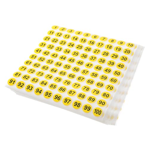 PEPLAYTAL 100 Blatt Selbstklebende Ablösbare Runde Zahlenaufkleber Wasserfest zum Beschriften und Markieren in Klassenzimmern Schränken Türen und Lagern PEPLAYTAL 100 Blatt Selbstklebende Ablösbare Runde Zahlenaufkleber Wasserfest zum Beschriften und Markieren in Klassenzimmern Schränken Türen und Lagern von PEPLAYTAL