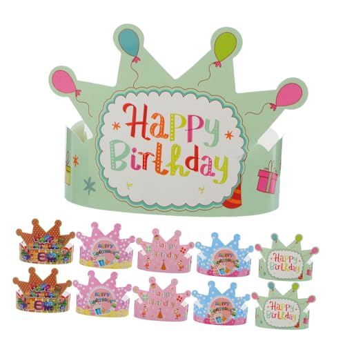 PEPLAYTAL 100 Stück Teiliges Kindergeburtstags Party mit Papierkronen Bunte Geburtstagskronen für Mädchen und Jungen Vielseitige Dekoration für Geburtstagsfeiern Leichte Papiermaterialien von PEPLAYTAL