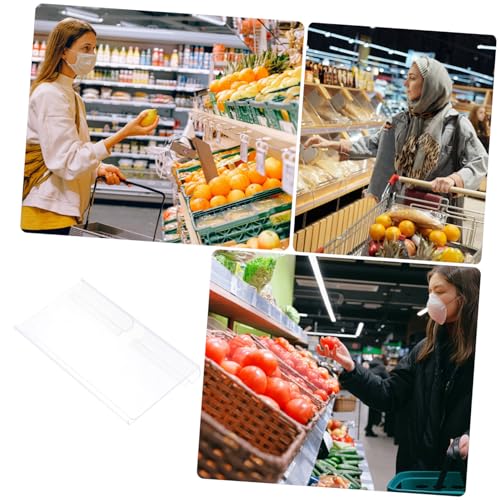PEPLAYTAL 100 Stück Teiliges Transparenter Preisschildhalter für Drahtregale Stabile Etikettenhalter für Supermarkt und Einzelhandel Praktische Beschilderung für Warenpreise Einfache von PEPLAYTAL