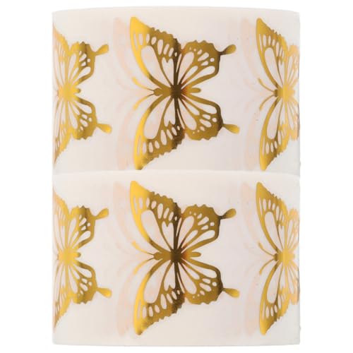PEPLAYTAL 1000 Stück Schmetterling Umschlagsiegel Aufkleber Goldfolie Selbstklebend für Hochzeit Geburtstagsfeiern Shower Umschlag Dekoration und Geschenkverpackung von PEPLAYTAL