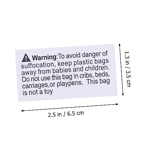 PEPLAYTAL 1000 Stück Warnetiketten für Plastiktüten Wasserdichte Selbstklebende Erstickungswarnung Aufkleber Starke Haftung Lesbar Geeignet für Verpackungssicherheit und Kinderschutz PEPLAYTAL 1000 Stück Warnetiketten für Plastiktüten Wasserdichte Selbstklebende Erstickungswarnung Aufkleber Starke Haftung Lesbar Geeignet für Verpackungssicherheit und Kinderschutz von PEPLAYTAL