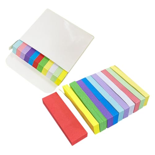 PEPLAYTAL 1100 Stück Haftnotizen in Farben Selbstklebende Wiederablösbare Page Marker Tabs mit Beschreibbarer Oberfläche Farbige Indexstreifen zum Markieren und Organisieren von Büchern von PEPLAYTAL