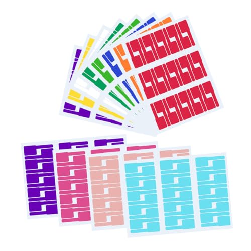 PEPLAYTAL 12 Blatt Teiliges Farbiges Kabelmanagement Etiketten Bedruckbar und Beschriftbar Flexible Verschleißfeste Netzwerkkabel Aufkleber für Elektronische Kabelorganisation und PEPLAYTAL 12 Blatt Teiliges Farbiges Kabelmanagement Etiketten Bedruckbar und Beschriftbar Flexible Verschleißfeste Netzwerkkabel Aufkleber für Elektronische Kabelorganisation und von PEPLAYTAL