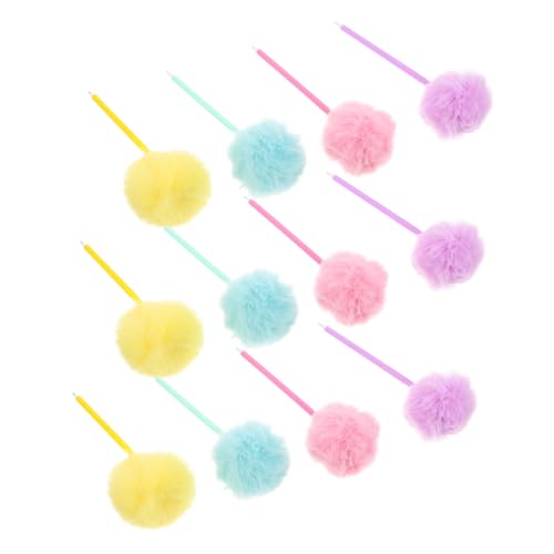 PEPLAYTAL 12 Stück Bunte Flauschige Pom Pom Kugelschreiber Weicher Plüsch Schreibstift Glattes Schreiben Kreative Schul und Bürobedarf für Erwachsene PEPLAYTAL 12 Stück Bunte Flauschige Pom Pom Kugelschreiber Weicher Plüsch Schreibstift Glattes Schreiben Kreative Schul und Bürobedarf für Erwachsene von PEPLAYTAL