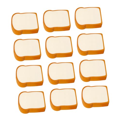 PEPLAYTAL 12 Stück Bunte Toastbrot Radiergummis Cartoon Design Schulbedarf Kleine Radierer für Schüler Kreative Schreibwaren von PEPLAYTAL