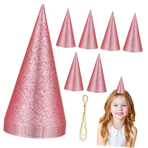 PEPLAYTAL 12 Stück Geburtstagshut erste Partyhüte für Partyhüte klein Dame pinke mit Glitzer funkt补nde Kegelhüte Pink Party Hüte Plastik Rosa Zufällige Farbe PEPLAYTAL 12 Stück Geburtstagshut erste Partyhüte für Partyhüte klein Dame pinke mit Glitzer funkt补nde Kegelhüte Pink Party Hüte Plastik Rosa Zufällige Farbe von PEPLAYTAL