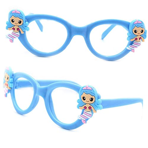 PEPLAYTAL 12 Stück Teiliges Brillenset ohne Gläser Lustige Partybrillen mit Meerjungfrau Design Leichte und Robuste Foto Requisiten für Mädchen Partyzubehör für Tanz und Feierlichkeiten von PEPLAYTAL