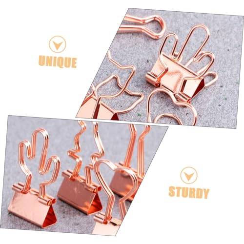 PEPLAYTAL 12 Stück Teiliges Kleine Metall binder Clips in Roségold Langlebige Büroklammern mit Starker Klemmkraft für Akten Dokumente und Papierorganisation im Büro Hause von PEPLAYTAL
