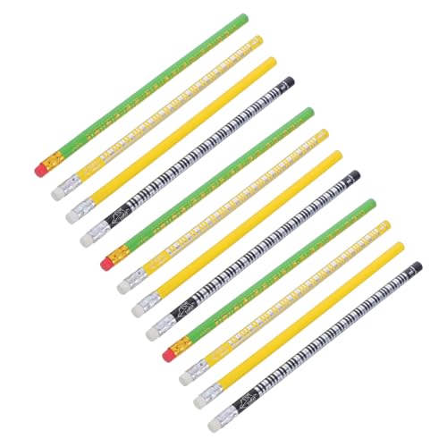 PEPLAYTAL 12 Stück Teiliges Musikthemen Holzbleistifte mit Radiergummi Klaviertasten Design Mine Dreifarbige Mischung als Musikpreise Party Mitgebsel und Schulbedarf für Musiklehrer von PEPLAYTAL