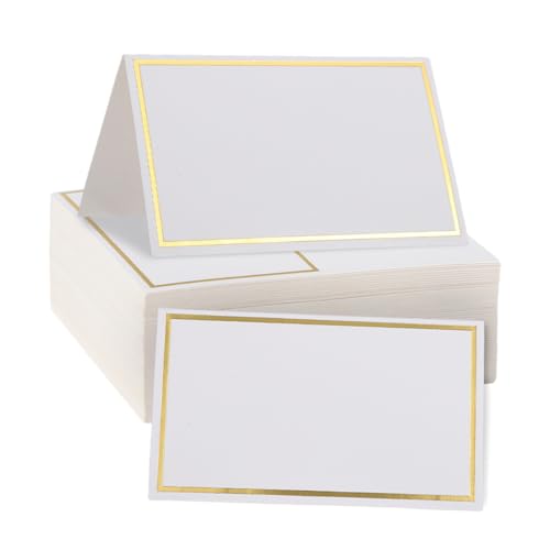 PEPLAYTAL 120Stücke Tischkarten mit Goldprägung für Hochzeiten Namenskarten zur Tischdekoration Praktische Zeltkarten für Gästeplätze für Feiern und Events PEPLAYTAL 120Stücke Tischkarten mit Goldprägung für Hochzeiten Namenskarten zur Tischdekoration Praktische Zeltkarten für Gästeplätze für Feiern und Events von PEPLAYTAL