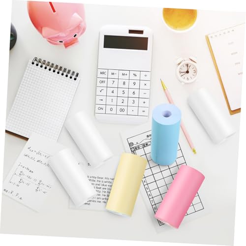 PEPLAYTAL 13 Rollen Thermopapier Selbstklebend Farbig und Weiß Druckerpapier für Mini Thermodrucker Kompatibel mit Kinderkameras und Etikettendruck Bedruckbar für Fotos und Labels von PEPLAYTAL